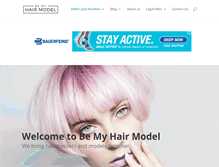 Tablet Screenshot of bemyhairmodel.com